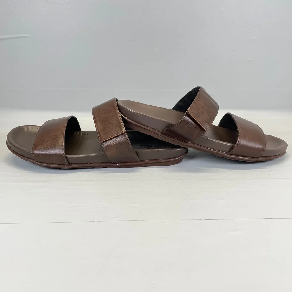 Naot Maldive Sandals Mens Size 13 Brown Leather Slides Strappy Comfort Shoes